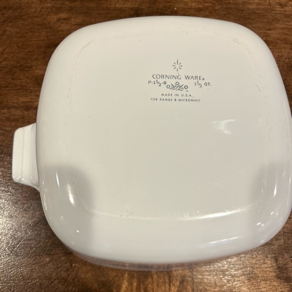 Corningware White Casserole Set with Blue Floral Design - Picture 2 of 7